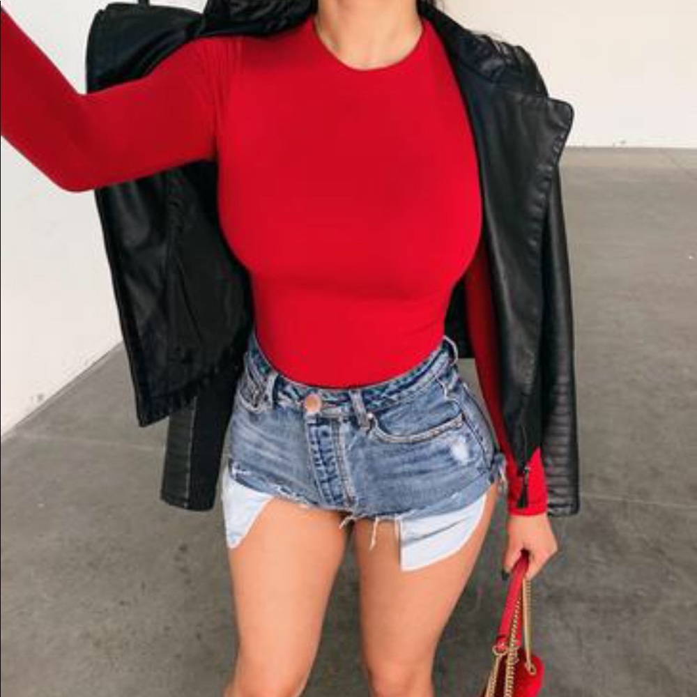 Brand new red bodysuit. Sizes Small to Large